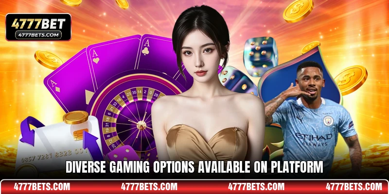 Diverse gaming options available on platform